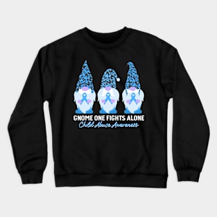 Child Abuse Prevention Awareness Month Blue Ribbon gift idea Crewneck Sweatshirt